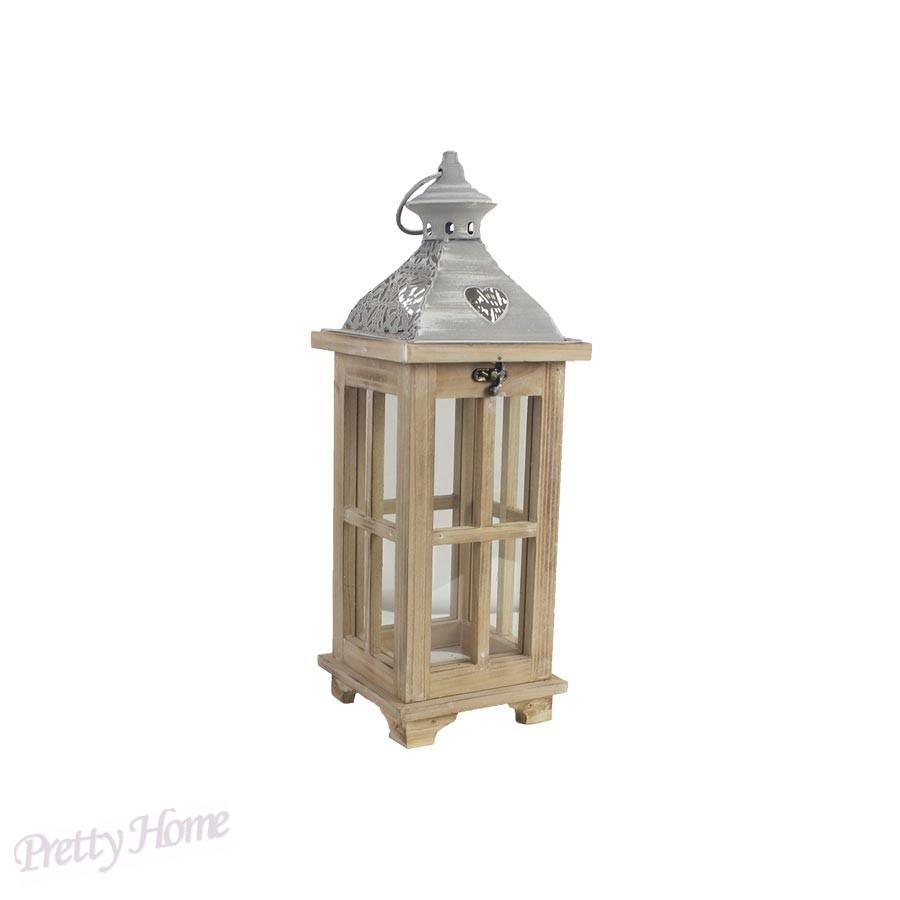 Lucerna vintage dřevo přírodní