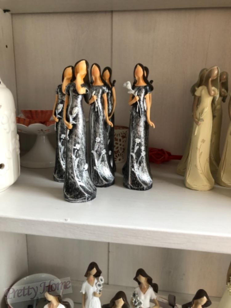 Anděl, andělka plechová křídla 16cm vintage